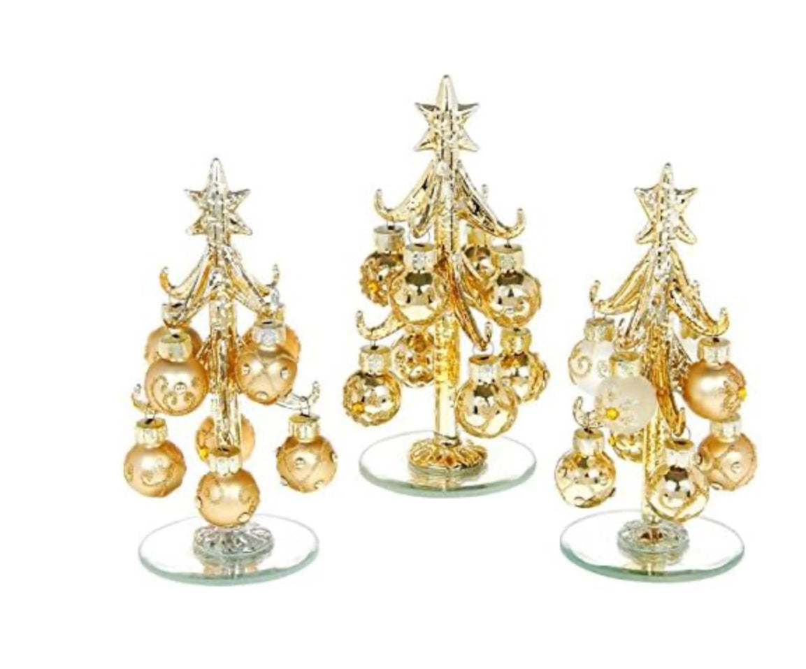 Deco Glass Tree With Baubles