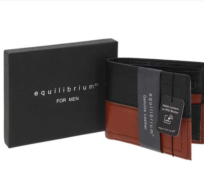EQ for Men 2 Tone RFID Leather Wallet