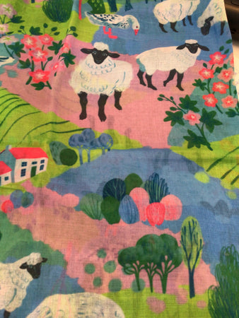 Pretty Colourful Scarf Sheep - New Lanark Mill Shop