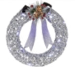 Festive LED Wreath Silver Or Gold