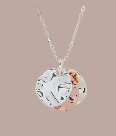 Equilibrium Molten Metal Three Tone Necklace
