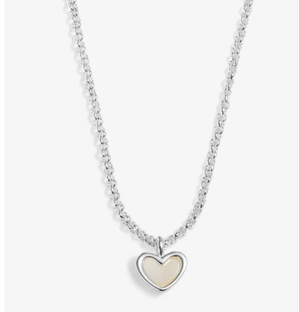 Joma Loved By You Mother Of Pearl Heart Necklace