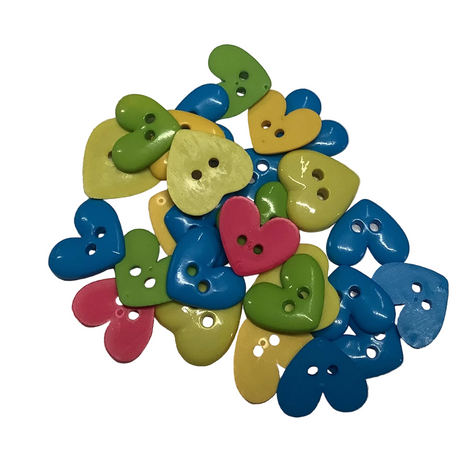 Assorted Heart Buttons - New Lanark Mill Shop