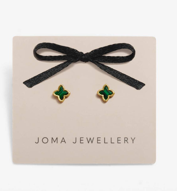 Joma Jewellery Loved By You Green Clover Stud Earrings