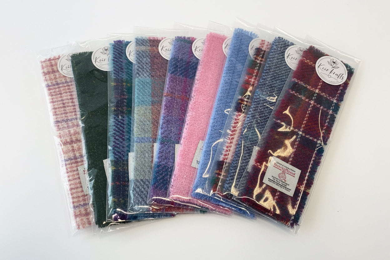 Hand Made Tweed Bookmarks