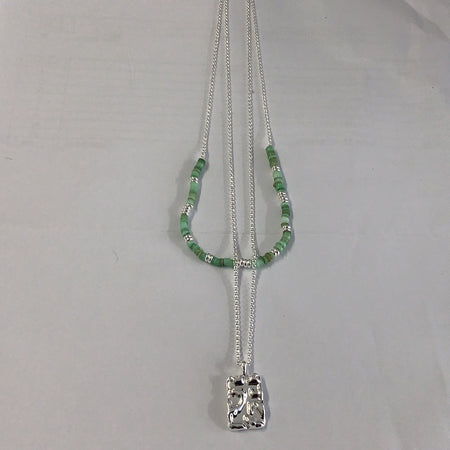 Solstice Green Shell Necklace