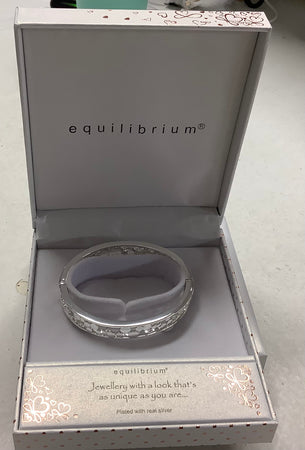Equilibrium Modern Silver Plated Bangle