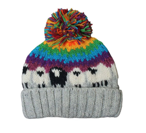 From The Source Sheep Bobble Hat - New Lanark Mill Shop
