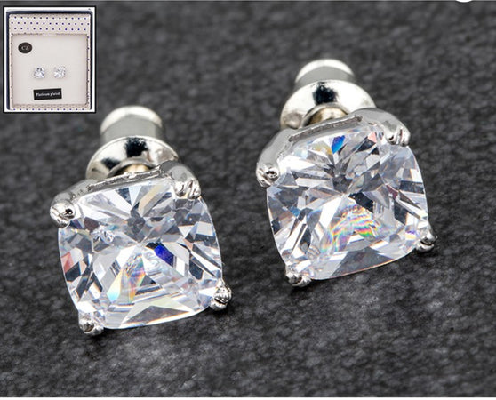 Equilibrium Crystal Sparkle Cube Earrings, Cubic Zirconia