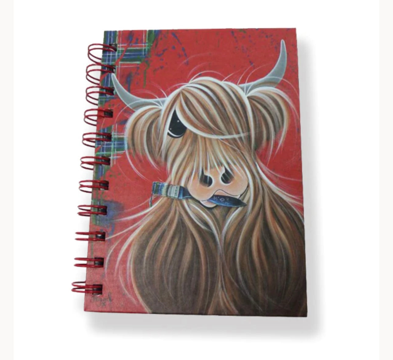 McMoo Tartan Paint Notebook