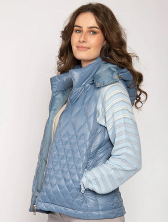 Gilet  Padded With Hood Blue 28034-020