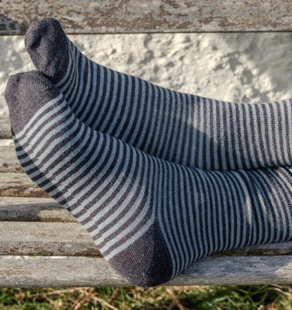 Alpaca Stripe Socks Size UK 7-10 - New Lanark Mill Shop
