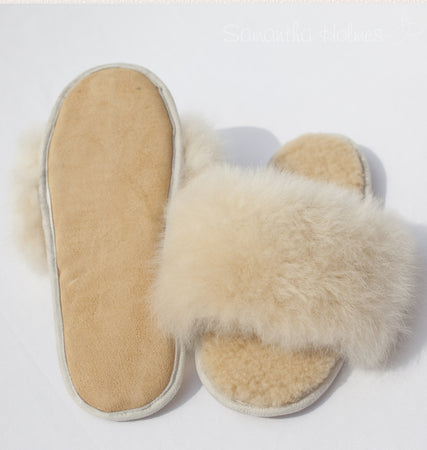 Alpaca Fur Slides - New Lanark Mill Shop