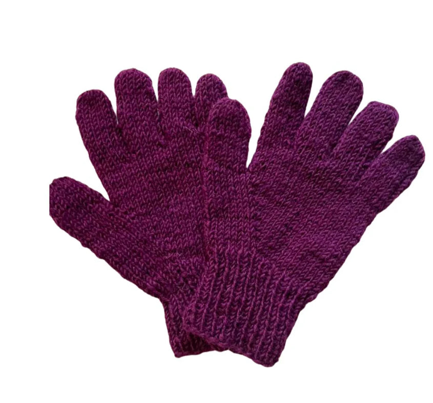 Plain Knitted Woollen Gloves