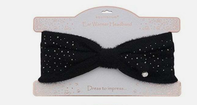 Equilibrium Ladies Sparkle Bow Ear Warmer Headband…                   Black… Grey…Winter White