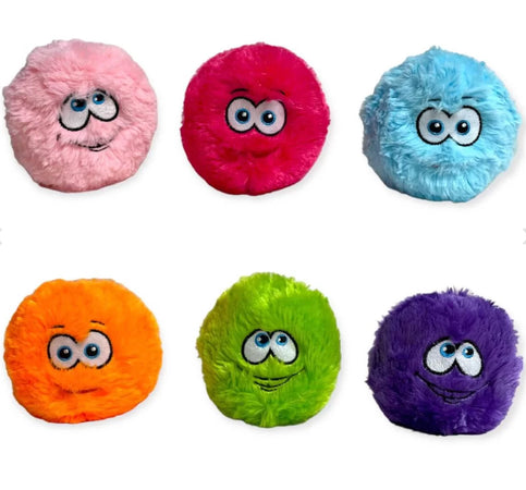 7” Round Unicorn/Bee/ladybug Fur Ball Toy