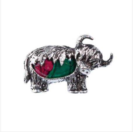 Heather Gems Plated Highland Cow Brooch