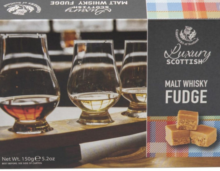 Gardiners of Scotland Luxury Malt Whisky  Fudge Cartons 150g
