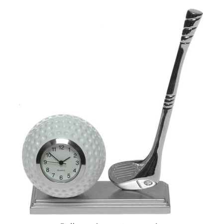 Miniature Desk Silver Golfing Desk Clock