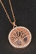 Equilibrium SP Rose Gold or Turquoise Tree of Life Necklace