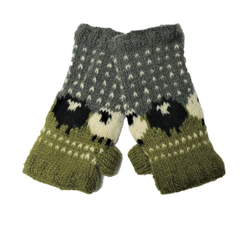 From The Source Sheep Wrist Warmers/Gloves Various Colours - New Lanark Mill Shop