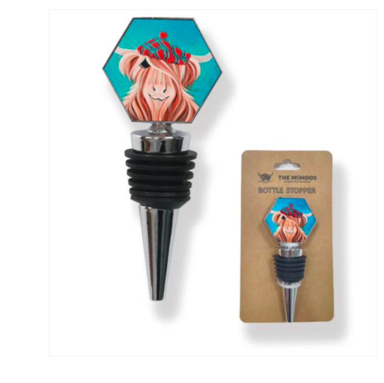 McMoo Bottle Highlander Coo Bottle Stoppers