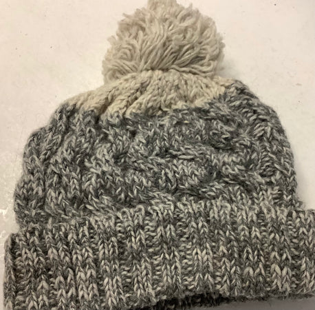 Chunky Cable Woolly Bobble Hat