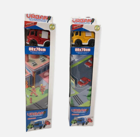 Toy Urban Transport Play Mat with Vehicle