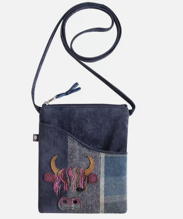 Earth Squared Appliqué Sling Cow Bag