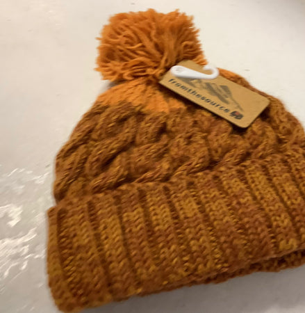 Chunky Cable Woolly Bobble Hat