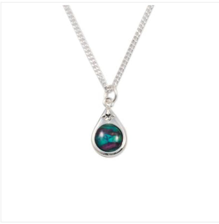 Heather Gems Plated Small Teardrop Pendant