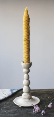 Bees Wax Twisted Table Candle