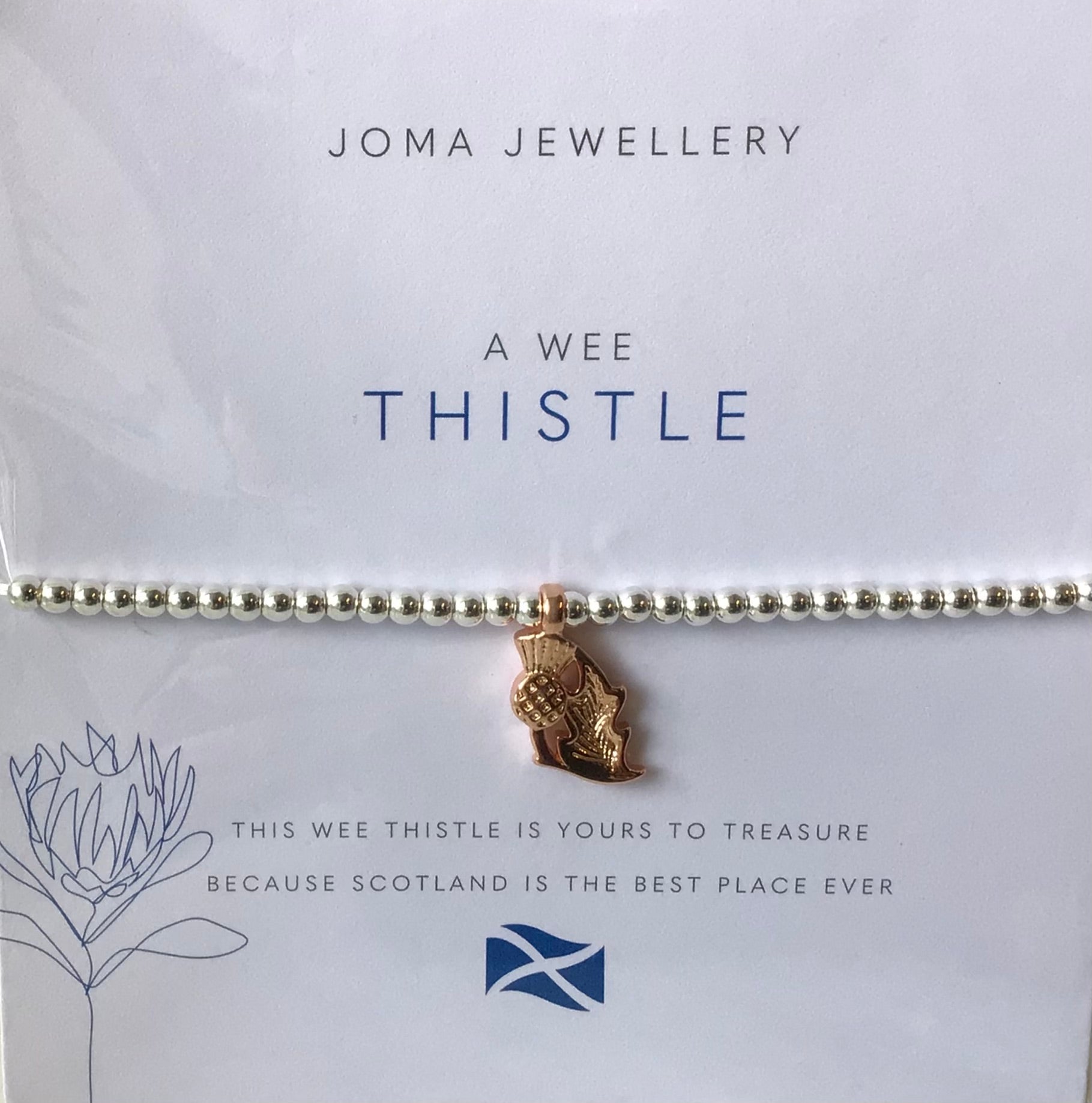 Joma Jewellery A Wee Thistle Bracelet