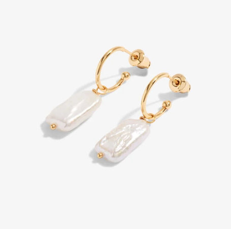 Joma Pearl Link Hoop Silver or Gold
