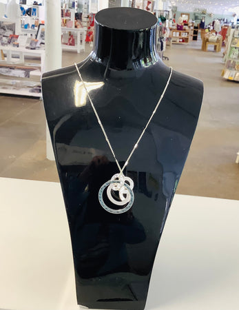 Silver Pendants with Long Chains 3 Designs