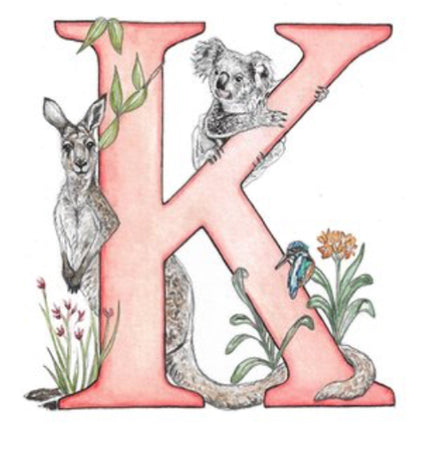 Kathryn Pow Alphabet Letter Greeting Cards