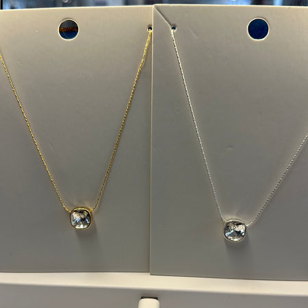 Fine Chain with Square Stone