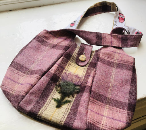 Yorkshire Moon Tweed Bag with Thistle Detail