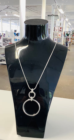 Silver Pendants with Long Chains 3 Designs