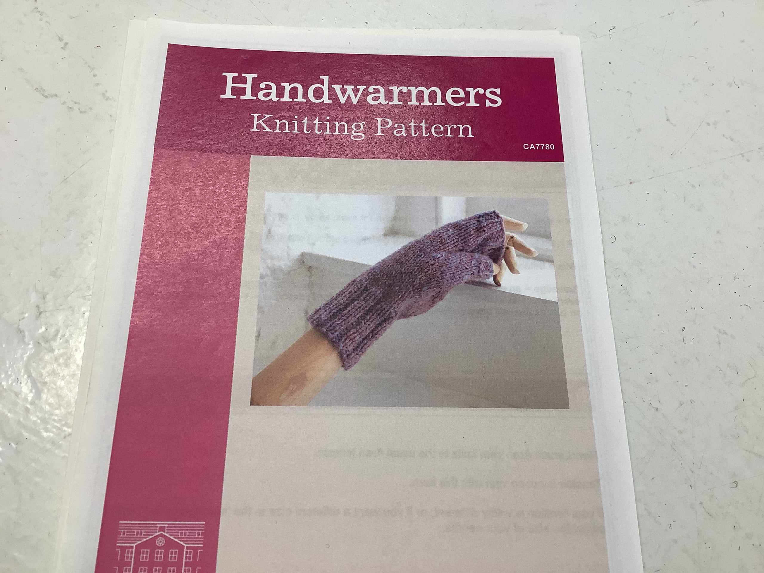 Handwarmers Knitting Pattern Aran