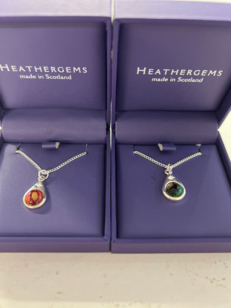 Heather Gems Small Plated Teardrop Pendant