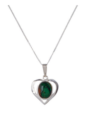 Heathergems Small Open Heart Silver Pendant SP405