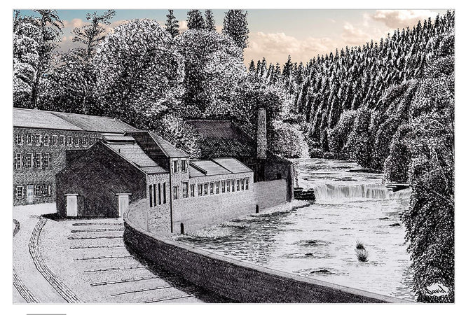 New Lanark Jackton Art Greetings Card