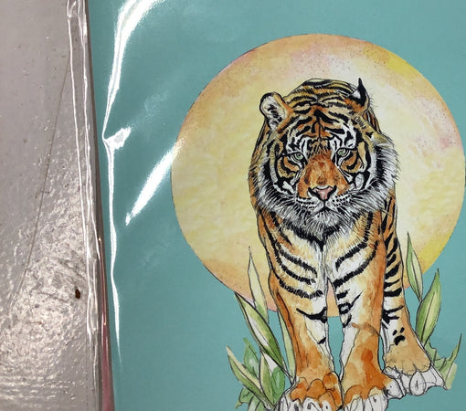 Curious Tiger A5 prints various colour ways
