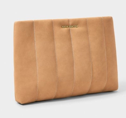 Katie Loxton Kayla Quilted Clutch Tan