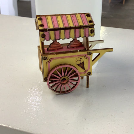 Pop-Up Wooden Ice Cream Trolley - Small