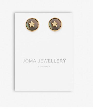 Joma Perla Abalone Pearl Star Stud Earrings