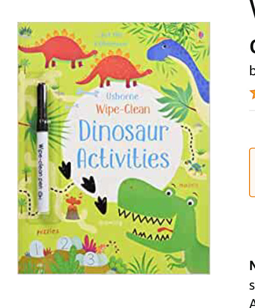 Book - Wipe Clean Dinosaur Activities