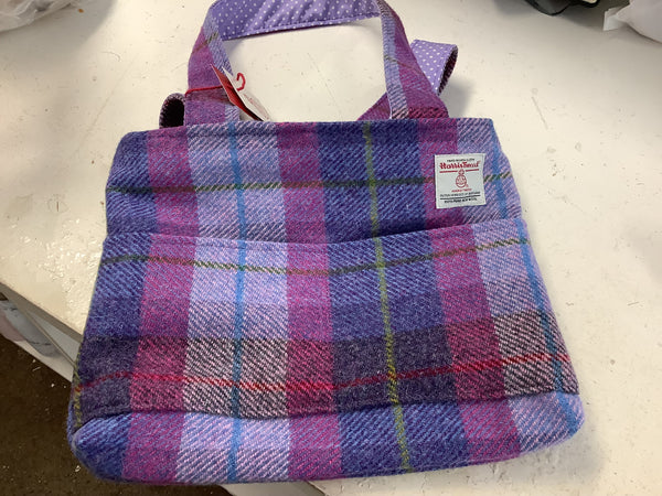 Harris Tweed Tote Bag - 2 Front Pockets