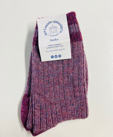 New Lanark Contrast Socks Size Uk 4-7 socks various colours